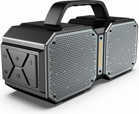 BUGANI Bluetooth Speaker, Shock Portable Bluetooth Speaker, Bluetooth 5.3, Waterproof, Wireless Speakers, 60W Super Power, Outdoor Speaker, Black (New Model) wireless speakers,portable Bluetooth speaker,multiroom speaker,