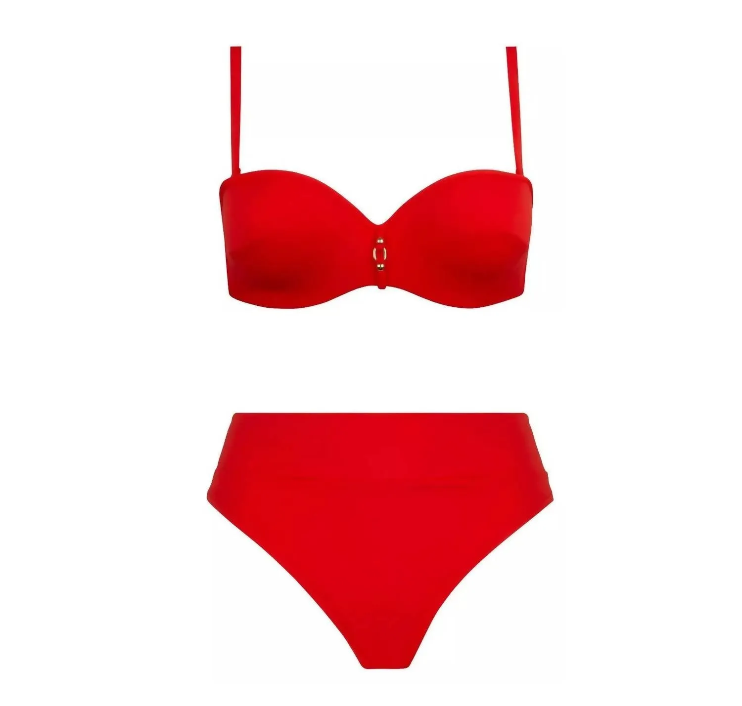 Bustier Two-Piece Swimsuit In Grenadine Beaute