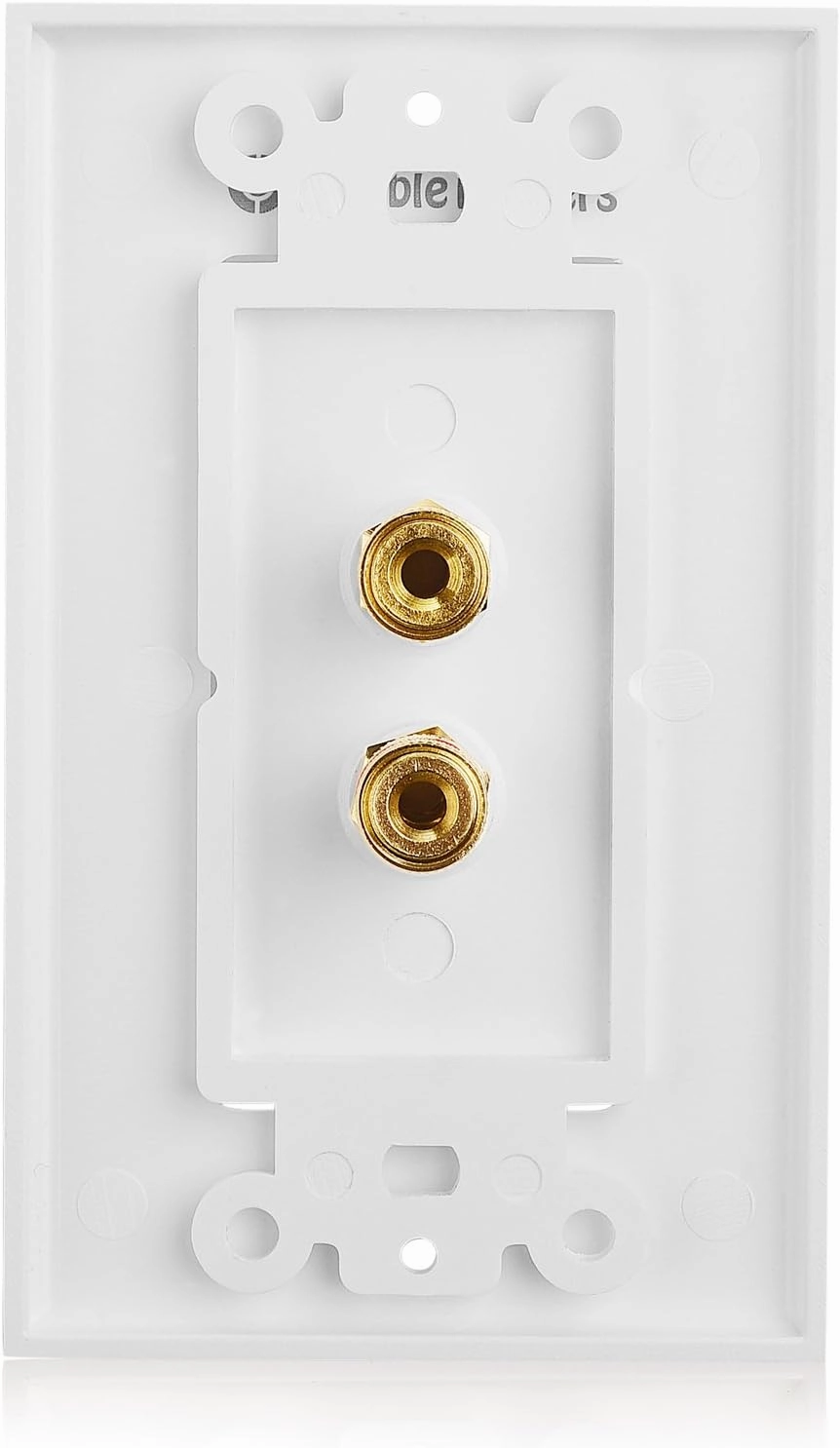 Cable Matters 2-Pack Speaker Wire Wall Plate, Gold Plated Speaker Wall Plate with Banana Plug Binding Post for 1 Speaker, White