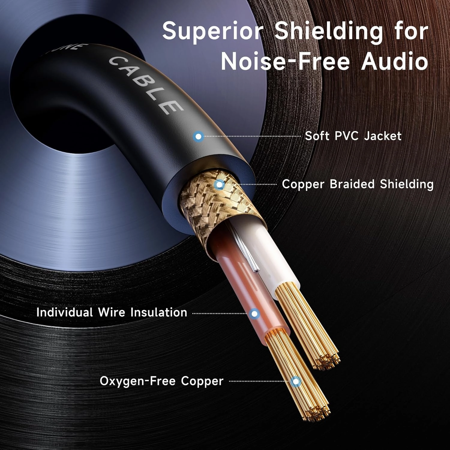 Cable Matters 6.35mm (1/4 Inch) Long TRS to XLR Cable - 50ft, Male to Male XLR to TRS Cable, Black  Not for Microphone Use