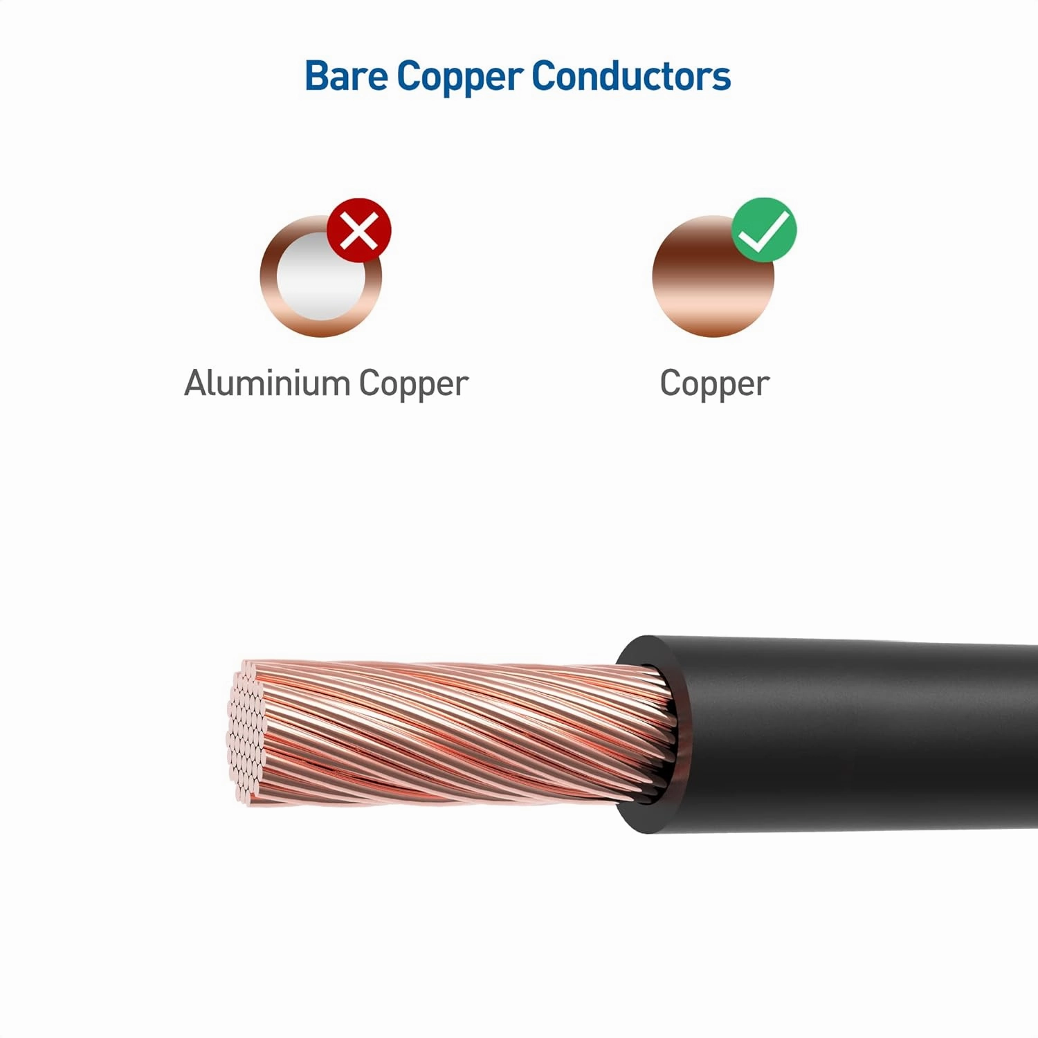 Cable Matters Heavy Duty 6 ft Speaker Wire 12 Gauge, Oxygen-Free Bare Copper (OFC) Banana Plug Speaker Cable - 6 Feet / 1.8 Meters