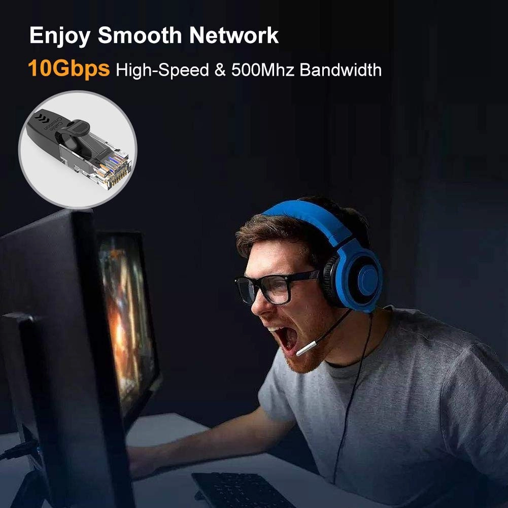 CableCreation Long Cat6a Ethernet Cable 20ft 10Gbps RJ45 LAN Network Cable, Gigabit High Speed Gaming UTP Patch 26AWG Wire for Computer,PS5/PS4, Xbox, Smart TV, Switch, Hub,Router,Patch Panel