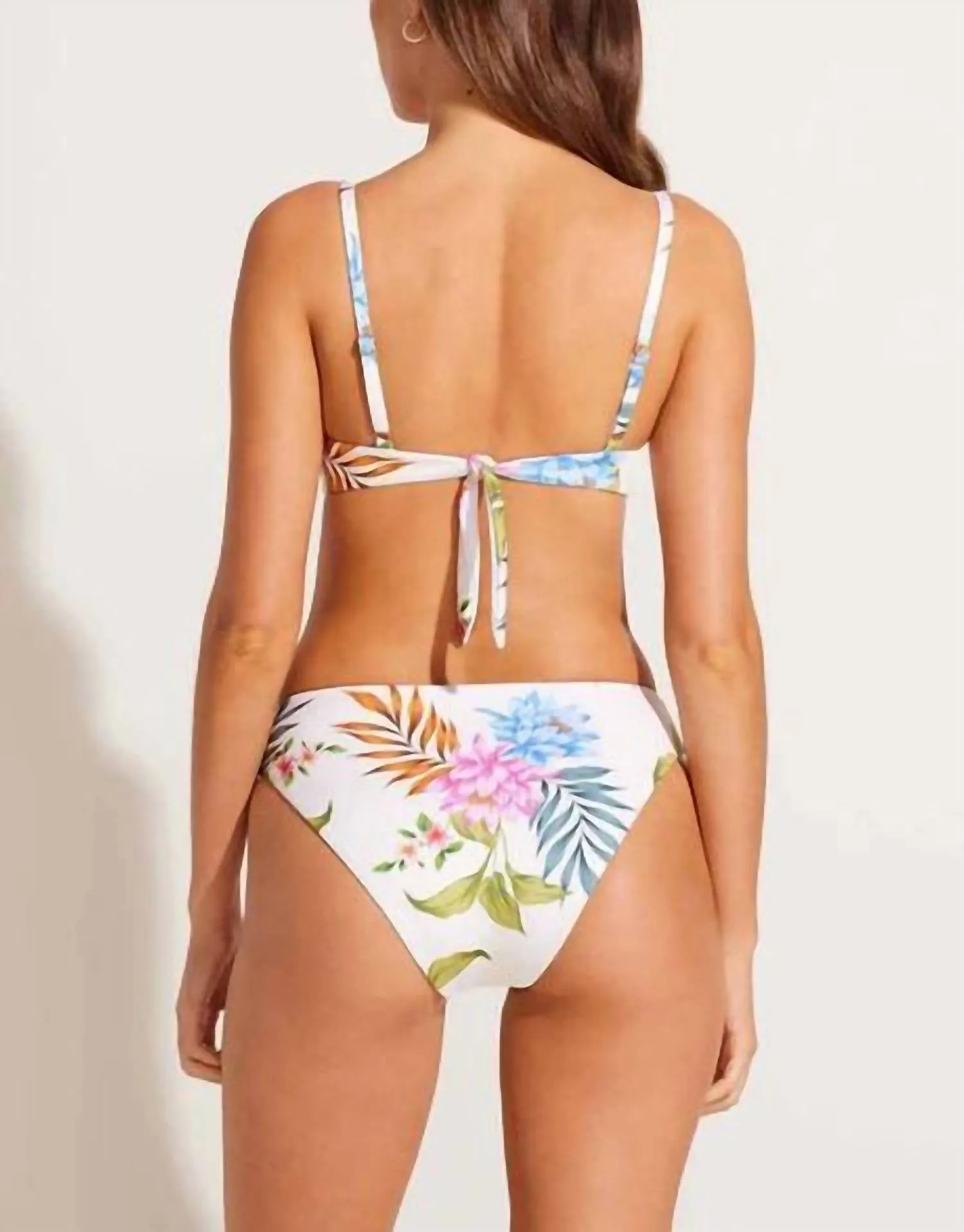 Cali High-Leg Bikini Bottom In Summer Bloom