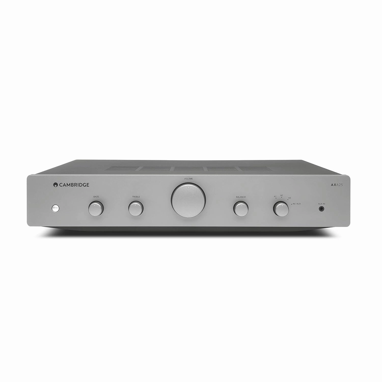 Cambridge Audio AXA25-25 Watt Separate Integrated Stereo Amplifier HiFi System Featuring Tone and Balance Control with Front Aux Input - Lunar Grey integrated amplifier,stereo receiver,hi-fi amp combo,