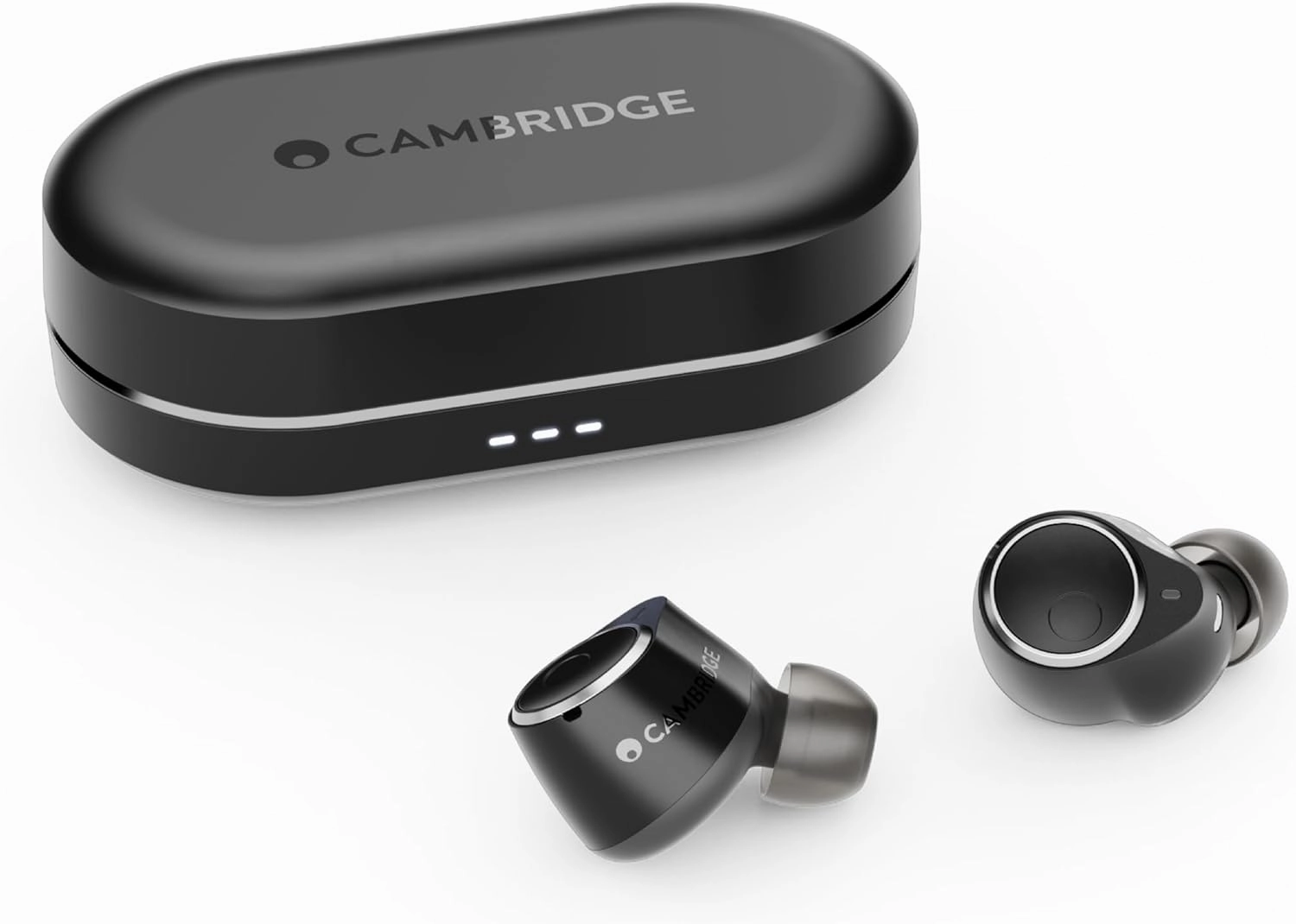 Cambridge Audio Melomania M100 Earbuds - in Ear True Wireless Headphones with Active Noise Cancelling, Hi-Fi Sound, Bluetooth, Featuring Combined 52 Hour Battery Life with Charging Case - Black audiophile headphones,high-end headphones,studio over-ear,