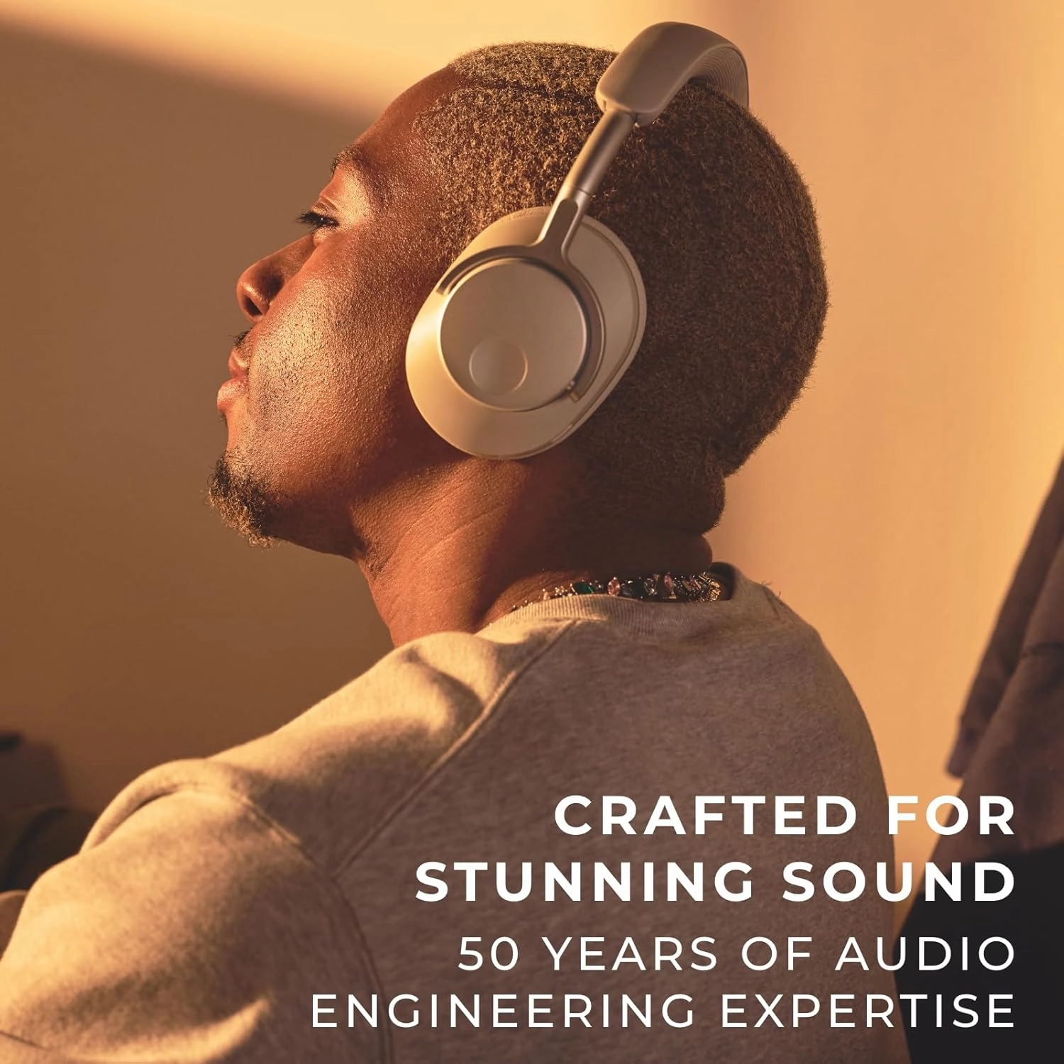 Cambridge Audio P100 Over-Ear Headphones with Active Noise Cancellation (White)