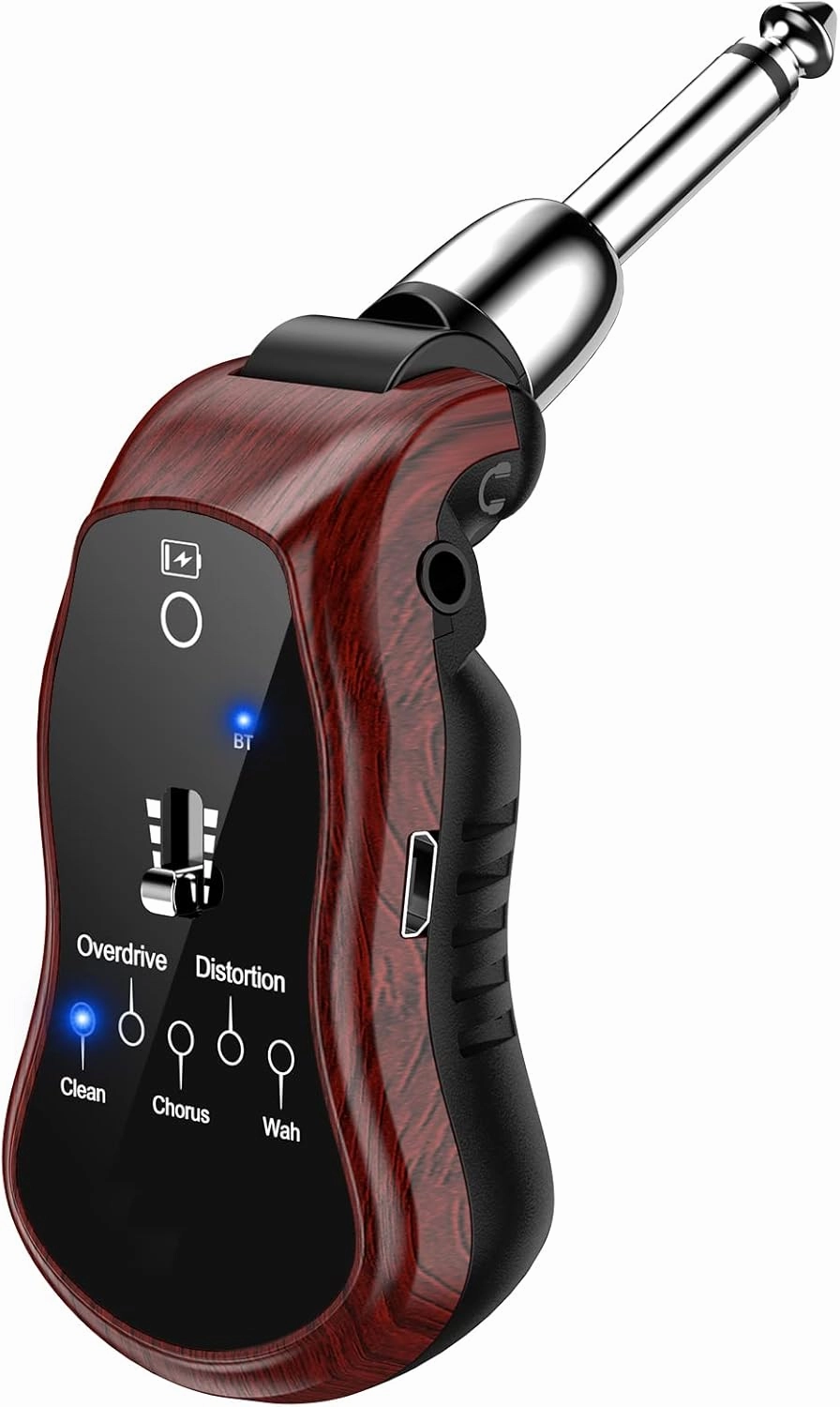 CAMOLA Guitar Headphone Amp - Portable Mini Plug Amplifier, Rechargeable Travel Pocket Electric Bass Amp With Bluetooth Receiver, Clean Chorus Flanger Metal and Wah 5 Effects headphone amplifier,portable amp,desktop headphone amp,