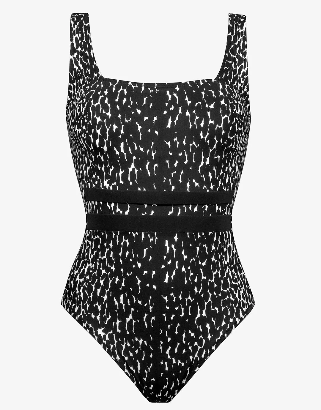 Capture Underwired Square Neck Swimsuit - Black
