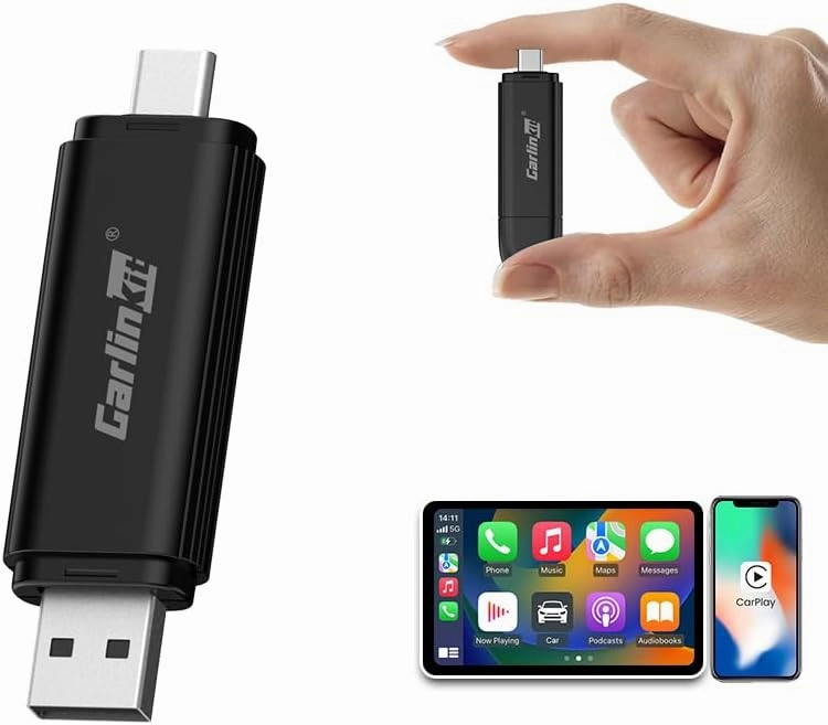 Carlinkit MINI SE Wireless CarPlay Adapter - Seamlessly Convert Wired to Wireless CarPlay | Affordable USB-A & USB-C Dual Ports | Compact, Stable, and Reliable Connection. wireless audio bridge,Bluetooth transmitter,WiFi audio link,