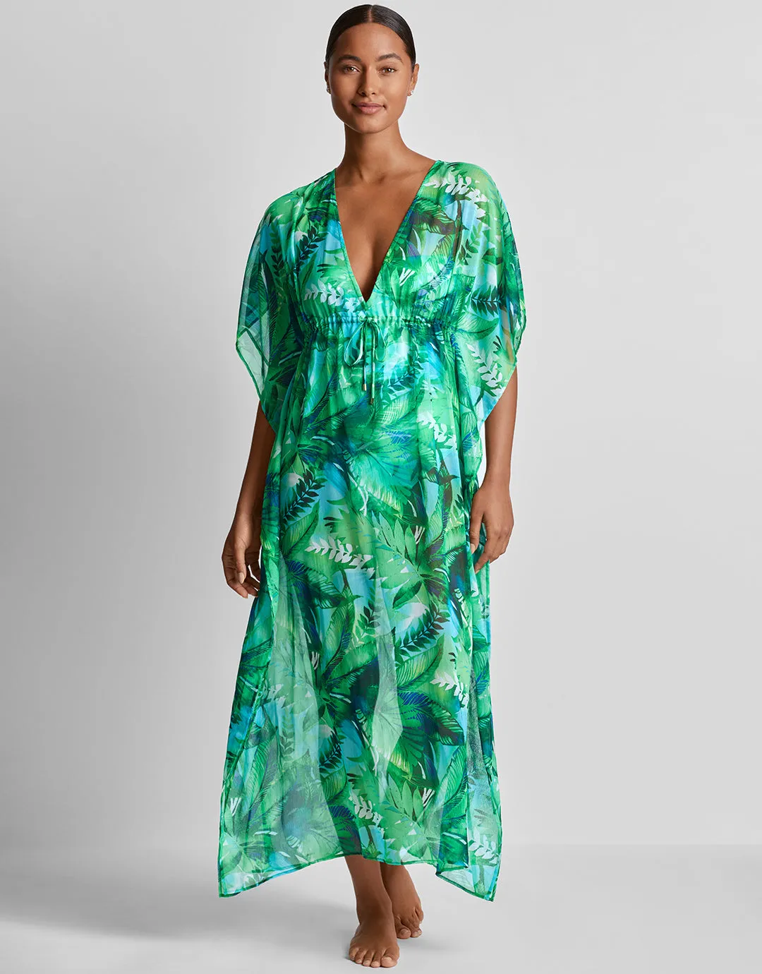 Cartago Palms Midi Kaftan - Multi