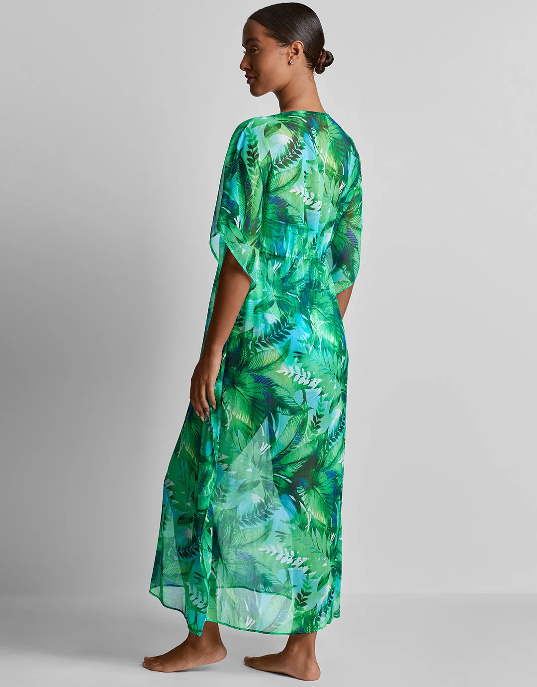 Cartago Palms Midi Kaftan - Multi
