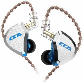 CCA C12 in-Ear Monitors, 5BA 1DD Hybrid HiFi Stereo Noise Isolating IEM Wired Earphones/Earbuds/Headphones with Detachable Tangle-Free Cable 2Pin for Musician Audiophile (Without MIC, Dream Blue) in-ear monitors,hi-fi IEMs,studio earphones,