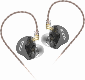 CCA CRA in Ear Monitor, Ultra-Thin Diaphragm Dynamic Driver IEM Earphones, Clear Sound & Deep Bass in Ear Headphones, Wired Gaming Earbuds with 2 Pin Detachable Cable for Singer Musicians Drummers in-ear monitors,hi-fi IEMs,studio earphones,