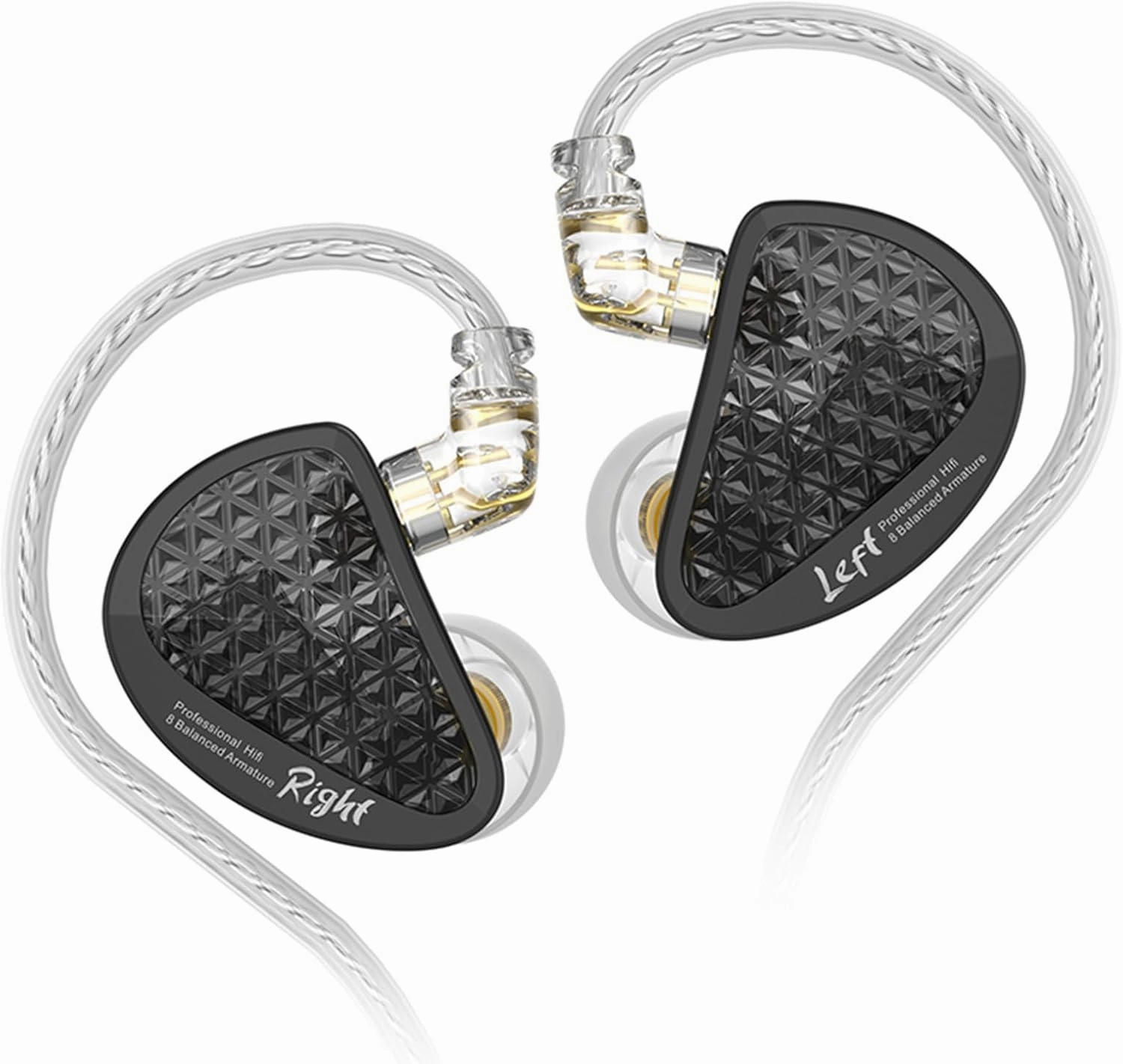 CCA KZ AS16 PRO in Ear Monitor Headphones 16BA Balanced Armature Drivers HiFi IEM Earphones High Clarity Gaming Earbuds for Musicians Singers Audiophile Dj Drummers in-ear monitors,hi-fi IEMs,studio earphones,