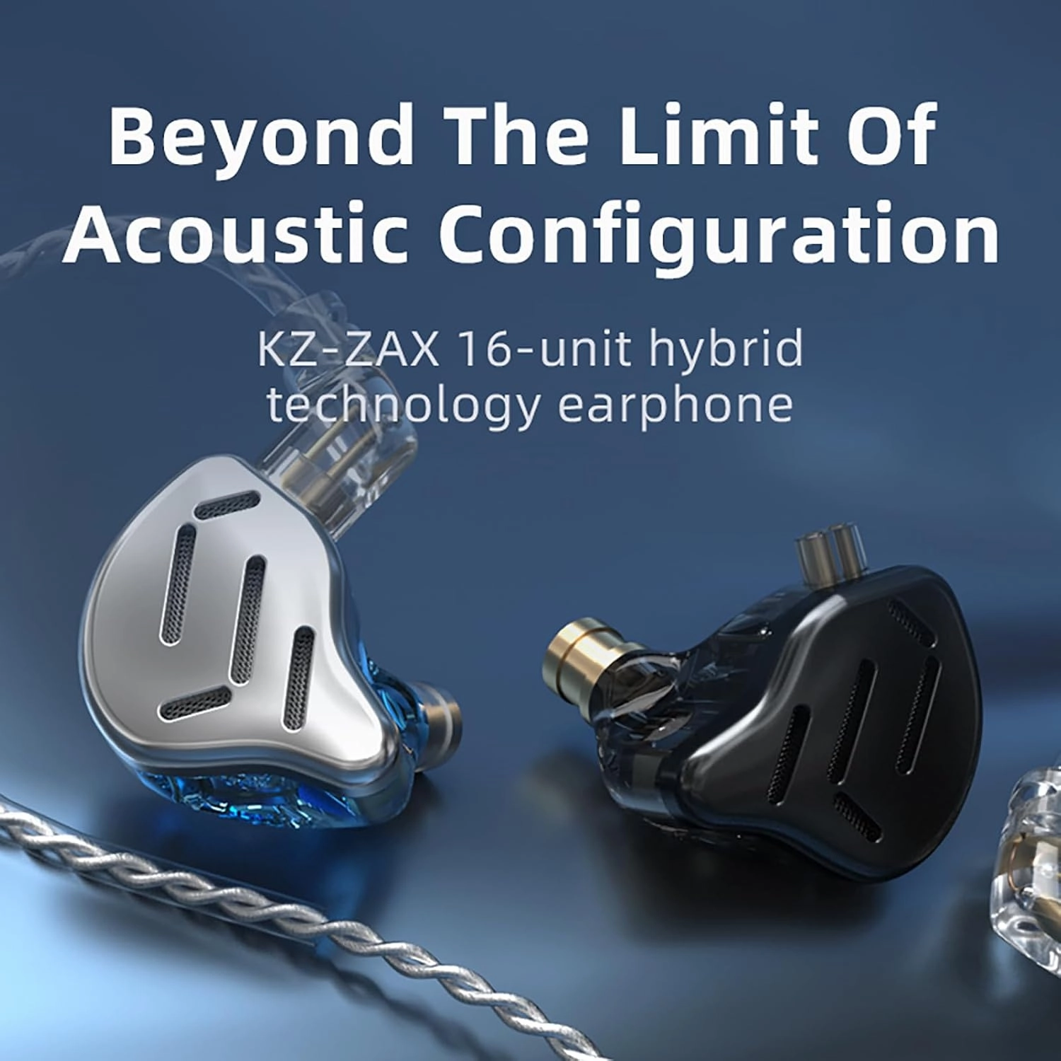 CCA KZ Zax in Ear Monitor Headphones 16 Units 7BA 1DD Hybrid Drivers HiFi IEM Earphones High Clarity Metal Gaming Earbuds with 2 Pin Detachable Cable