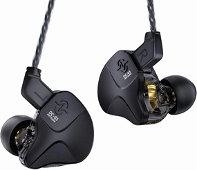 CCZ DC03 in Ear Monitor Headphones, Deep Bass Sound Wired Earbuds IEM Earphones, 1DD HiFi in Ear Headphones Noise Cancelling Ear buds, IEMs for Gaming Musician Singer Stage Calling(Black, without Mic) in-ear monitors,hi-fi IEMs,studio earphones,