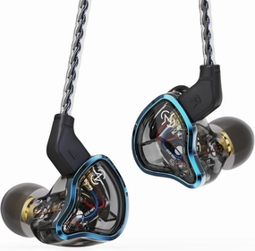 CCZ Warrior in-ears Monitor Earbuds, Wired Stage Monitors Earphones with 3BA 1DD Drivers Professional iem Headphone with Bright and Loud Sound for Musicians, Live Band, Singers, Studio, Music, Gaming in-ear monitors,hi-fi IEMs,studio earphones,