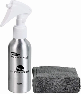 CD DVD Cleaner Solution Spray Fluid - Premium Compact disc Cleaning Kit with Anti-Static Microfiber Cloth Glove 4oz record cleaning kit,vinyl cleaner,stylus brush set,