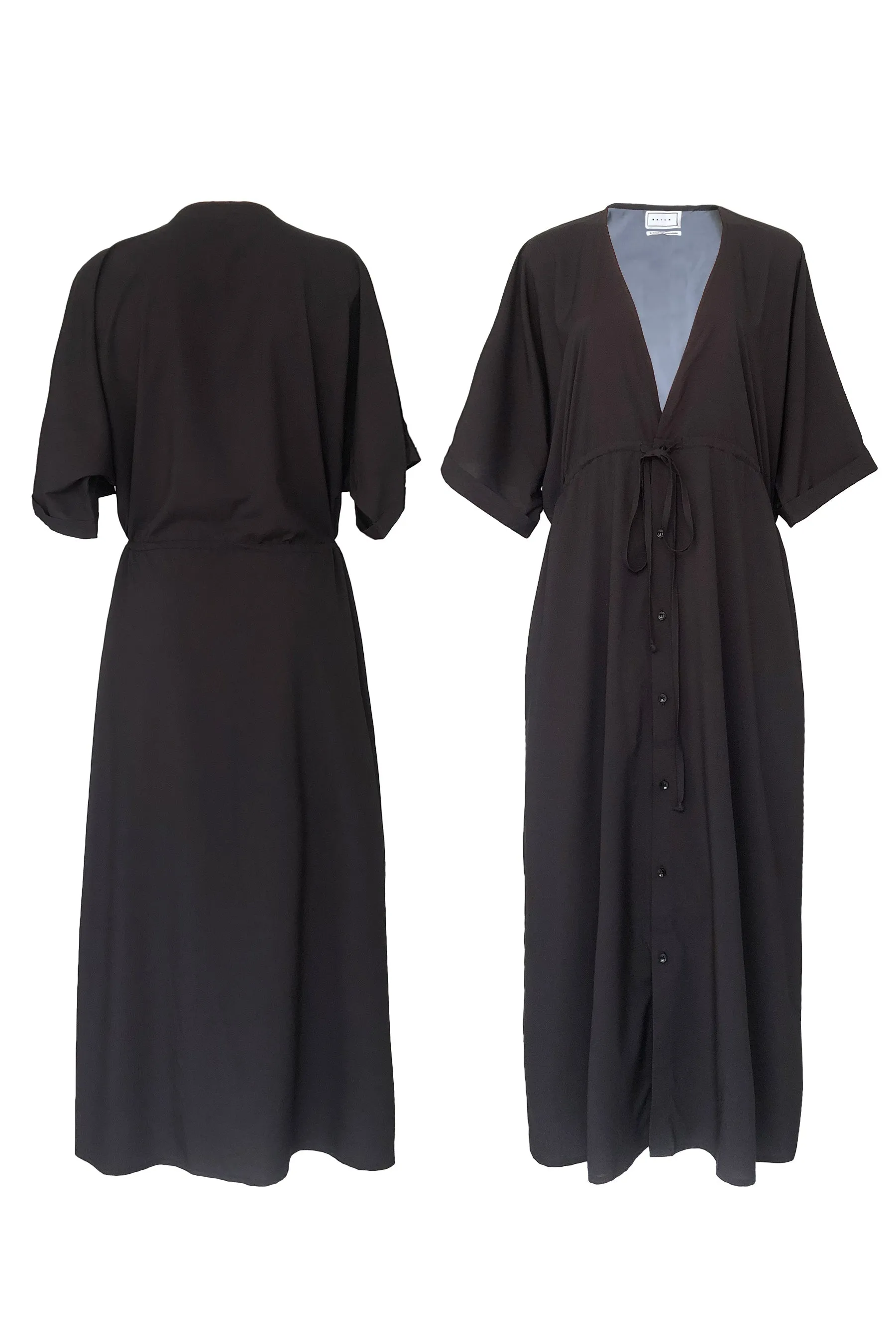 Cecile Kaftan Dress - Black