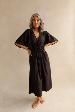 Cecile Kaftan Dress - Black