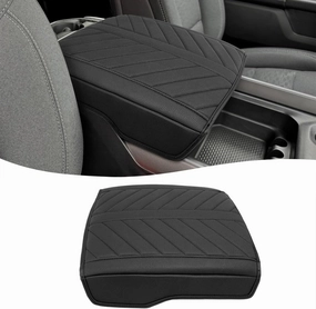 Center Console Cover for 2019-2025 Dodge RAM 1500 2500 3500 Accessories, PU Leather Middle Console Cover Pad, Floor Console Bucket Seat Only, Anti-Scratch, Black vinyl accessories,turntable parts,record player tools,