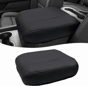Center Console Cover for Chevy Silverado 1500 Accessories & GMC Sierra 2019-2025, Yukon & Tahoe & Suburban 2021-2025, Vinyl Armrest Middle Console Cover, Bucket Seat Only, Scratchproof vinyl accessories,turntable parts,record player tools,