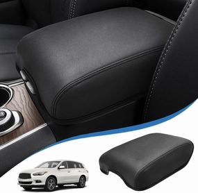Center Console Cover for Infiniti QX60 JX35, Nissan Pathfinder 2013-2020, Armrest Pad Protector, Vinyl PU Leather Middle Console Cover Anti-Scratch for Nissan Pathfinder Accessories vinyl accessories,turntable parts,record player tools,