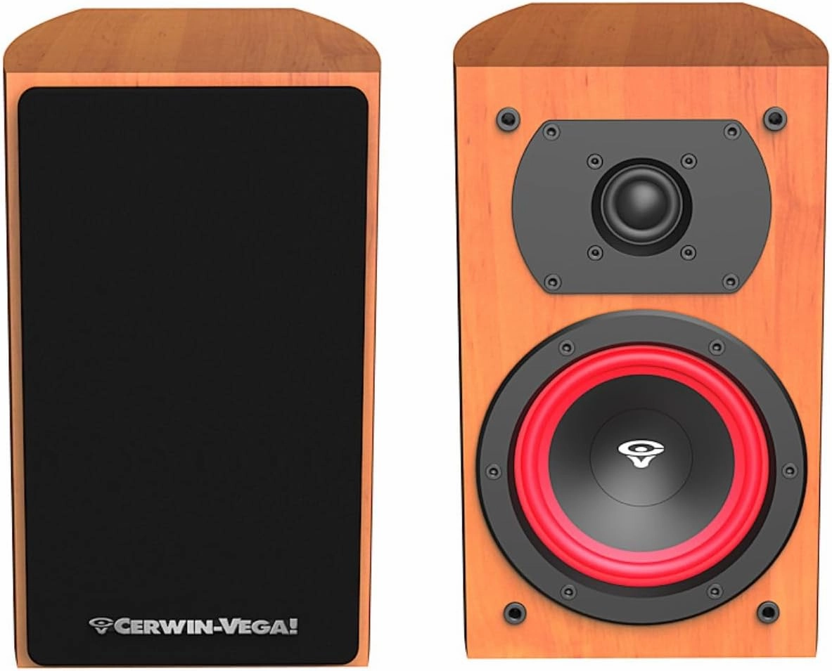 CERWIN-VEGA! Home Audio LA165C 6.5 inch 150 Watts 2-Way Bookshelf Speakers Color Cognac bookshelf speakers,compact stereo speakers,hi-fi shelf speakers,
