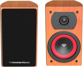 CERWIN-VEGA! Home Audio LA165C 6.5 inch 150 Watts 2-Way Bookshelf Speakers Color Cognac bookshelf speakers,compact stereo speakers,hi-fi shelf speakers,