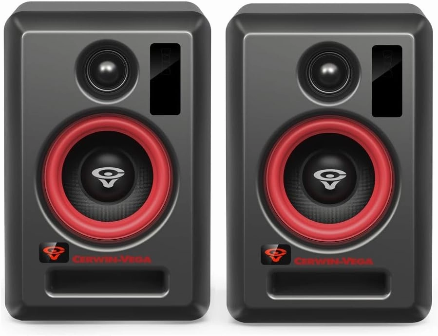 CERWIN-VEGA! Vega-SB Full Range Active Powered 2-Way / 3-Way Studio Monitors Black (VEGA4SB-PR) studio monitors,nearfield speakers,mixing reference monitors,