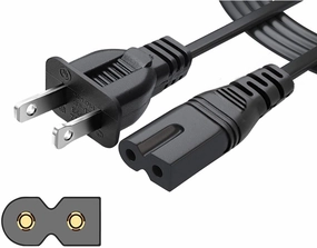 Chanzon 10ft Vizio Power Cord 7A 125v for Vizio D-E-M-Series HDTV Smart LED Sharp LCD TV Sony PS1 (2 Prong NEMA-1-15P IEC320-C7 Plug) 2Slot Universal Replacement Wall Polarized AC Cable(UL Listed) power cord,hi-fi power cable,AC power lead,