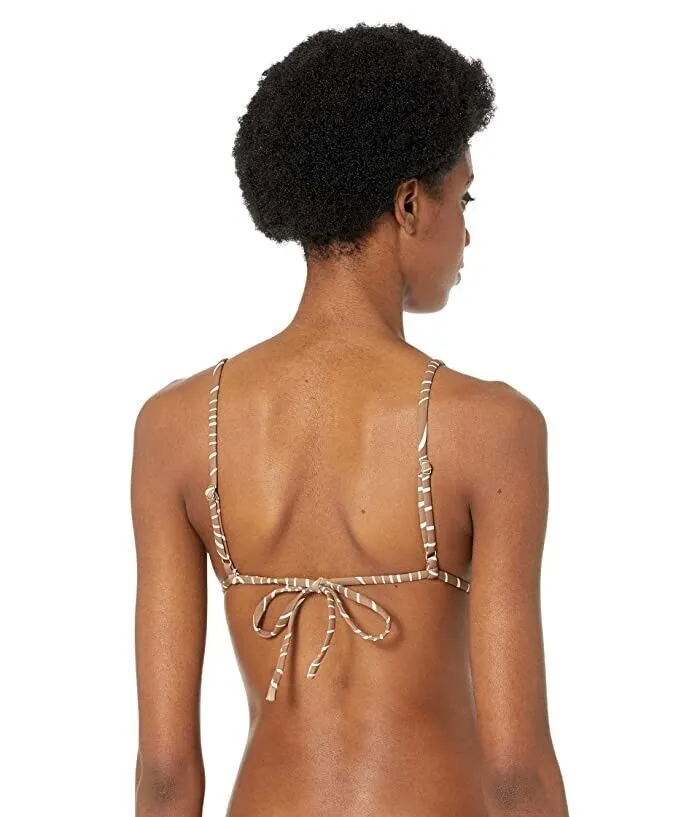 Charlie Holiday Lola Triangle Bra Womens XS Brown Animal Print Adjustable JDM221