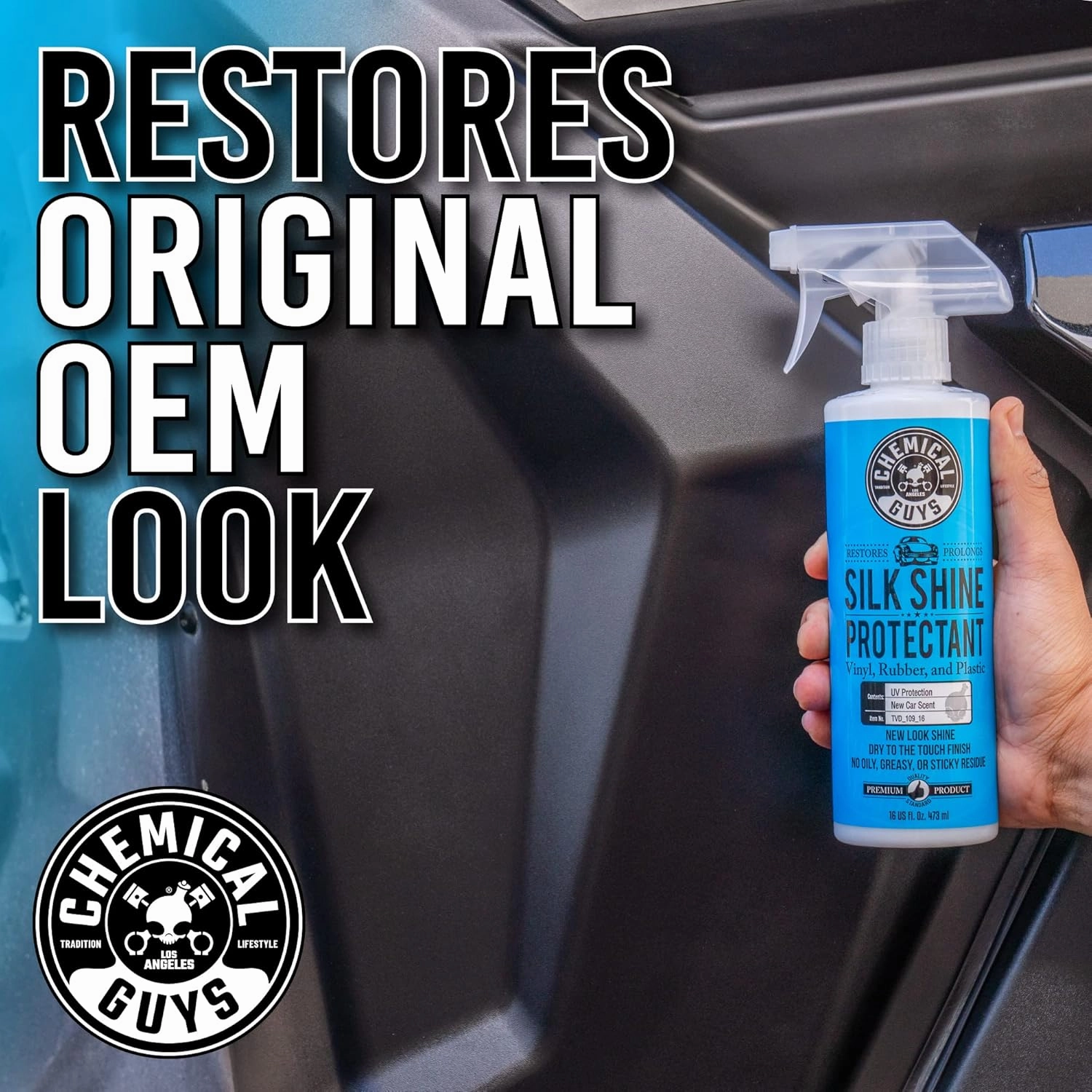Chemical Guys TVD_109 Silk Shine Sprayable Dry-To-The-Touch Dressing and Protectant for Tires, Trim, Vinyl, Plastic and More, Safe for Cars, Trucks, Motorcycles, RVs & More, 128 fl oz (1 Gallon)
