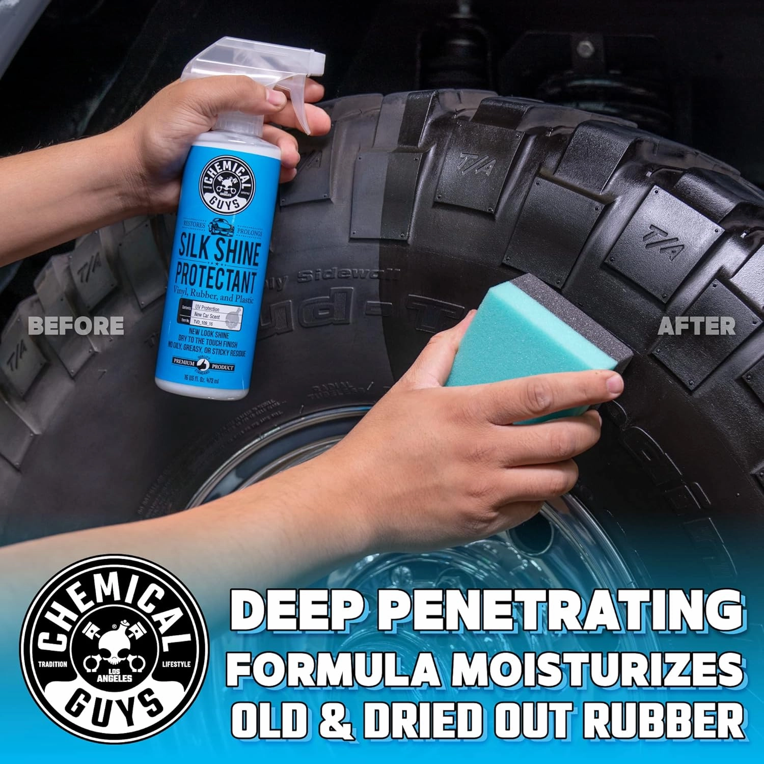 Chemical Guys TVD_109 Silk Shine Sprayable Dry-To-The-Touch Dressing and Protectant for Tires, Trim, Vinyl, Plastic and More, Safe for Cars, Trucks, Motorcycles, RVs & More, 128 fl oz (1 Gallon)