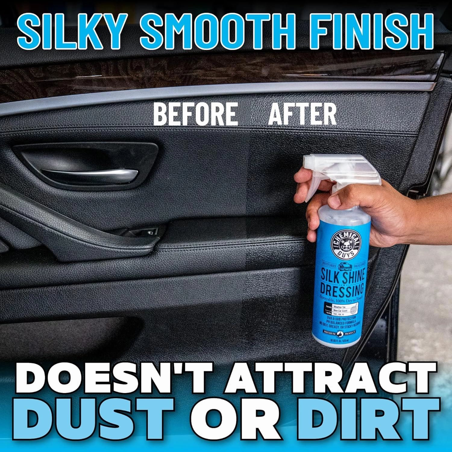 Chemical Guys TVD_109 Silk Shine Sprayable Dry-To-The-Touch Dressing and Protectant for Tires, Trim, Vinyl, Plastic and More, Safe for Cars, Trucks, Motorcycles, RVs & More, 128 fl oz (1 Gallon)