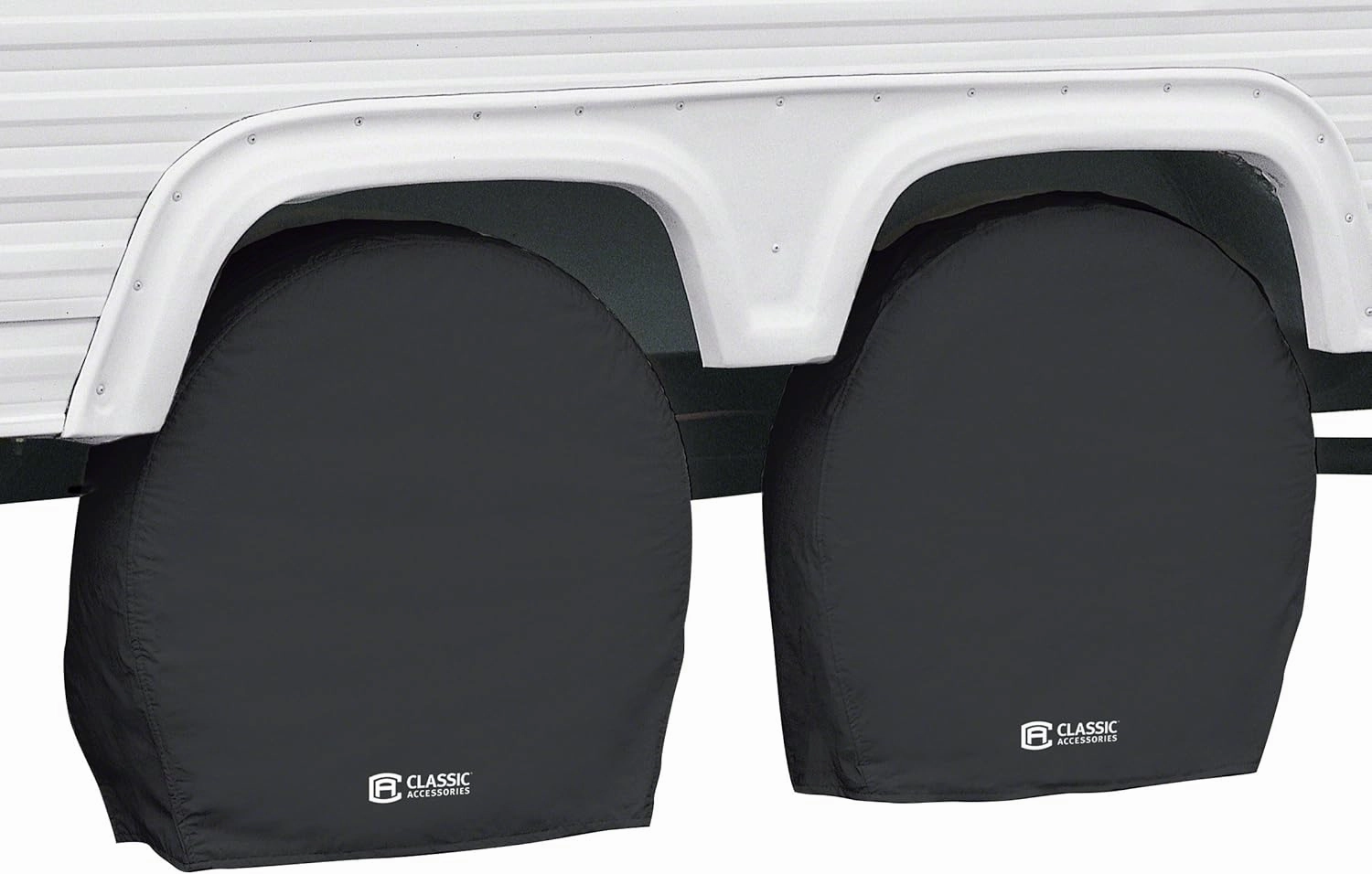 Classic Accessories Over Drive RV Dual Axle Wheel Cover, Wheels up to 27"DIA, Black vinyl accessories,turntable parts,record player tools,