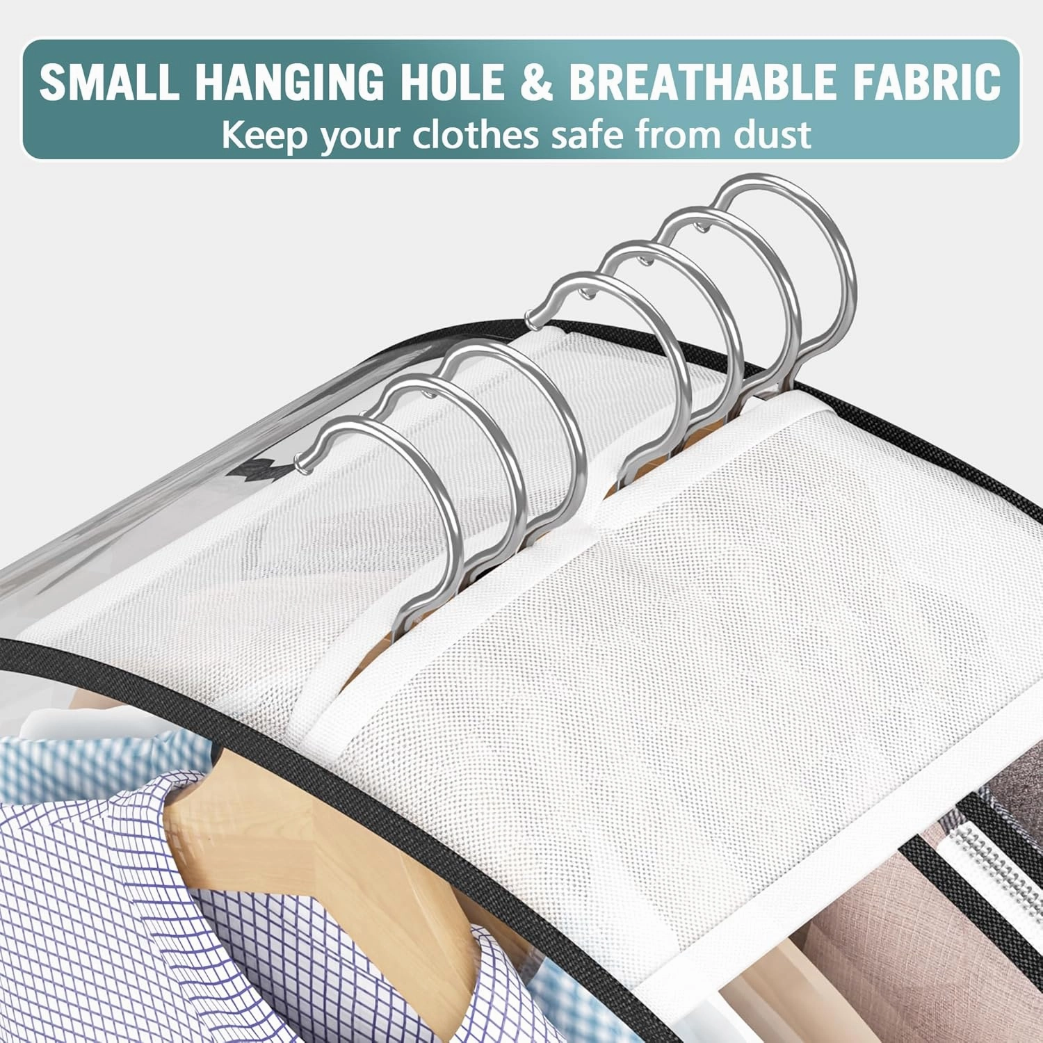 Clear Garment Bags for Hanging Clothes 10 Gusseted, Suit Bags for Closet Storage, Hanging Plastic Clothes Cover for Coat, Dress, Fur, Shirt, 4 Pack, 40 Long