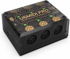 CME U6MIDI Pro - MIDI Interface with Router, Mapper, and Filter - Plug-and-play USB MIDI for computers - Standalone 3-in-3-out MIDI for Merge, Split, Thru audio interface,USB interface,music recording input,