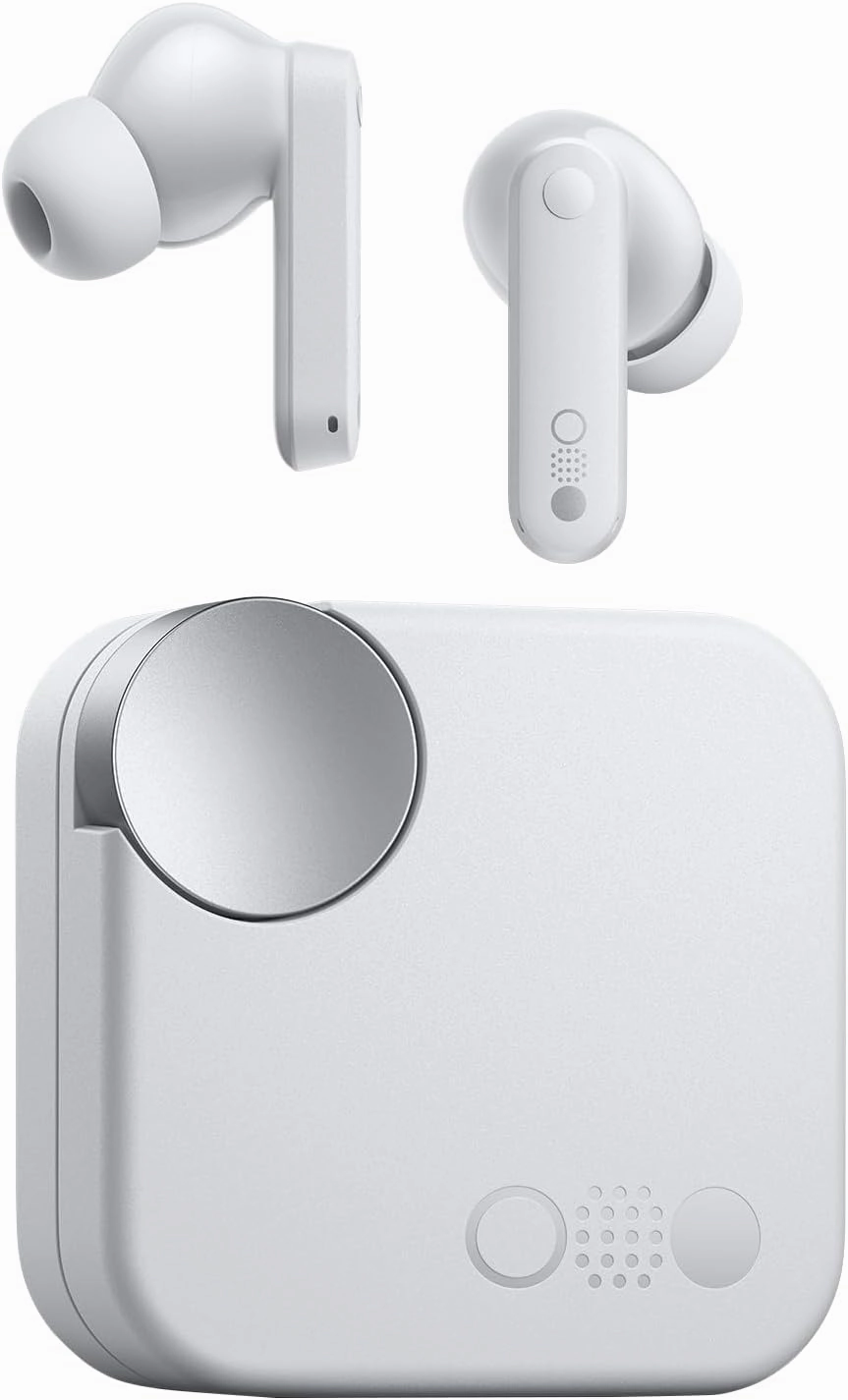 CMF Buds Wireless Bluetooth Earbuds, 42dB Noise Cancelling Earbuds,Dirac HD Audio, 35.5H Playtime, BT5.3, IP54 Waterproof, 4HD Mics Wireless Headphones for iPhone & Android (Light Grey) TWS earbuds,compact wireless buds,Bluetooth ear tips,
