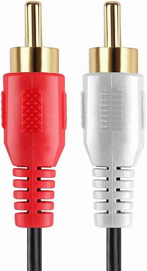 Cmple - 2 RCA Male to 2 RCA Male Stereo Audio Cable - Double RCA Stereo Cable/Cord - Gold Plated for Home Theater, HDTV, AV Receivers, Amplifiers, Gaming Consoles, Hi-Fi Systems, RCA Cable - 6 FT