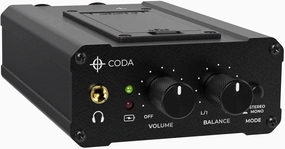 Coda Ultra-Compact Personal in Ear Monitor Amplifier - Double Channel Headphone Amplifier System with XLR & TRS Input - Portable IEM Amp with Mono & Stereo Mix Panning - Sturdy Housing with Belt Clip headphone amplifier,portable amp,desktop headpho