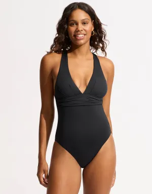 Collective Cross Back Swimsuit - Black