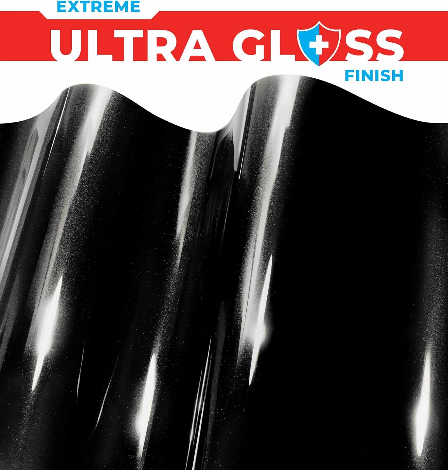 ColorFusion PPF by VViViD, Gloss Metallic Black Dry Apply PPF Vinyl Car Wrap Roll 20ft x 5ft