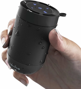 comiso Bluetooth Speaker,5.3 Bluetooth Speakers Wireless,TWS Stereo Pairing,Built in Mic,360 HDSound,IP65 Waterproof Speaker,Support TF Card, for Home/Party/Outdoor/Beach, Gift for Men/Women-Black wireless speakers,portable Bluetooth speaker,multiroom spea
