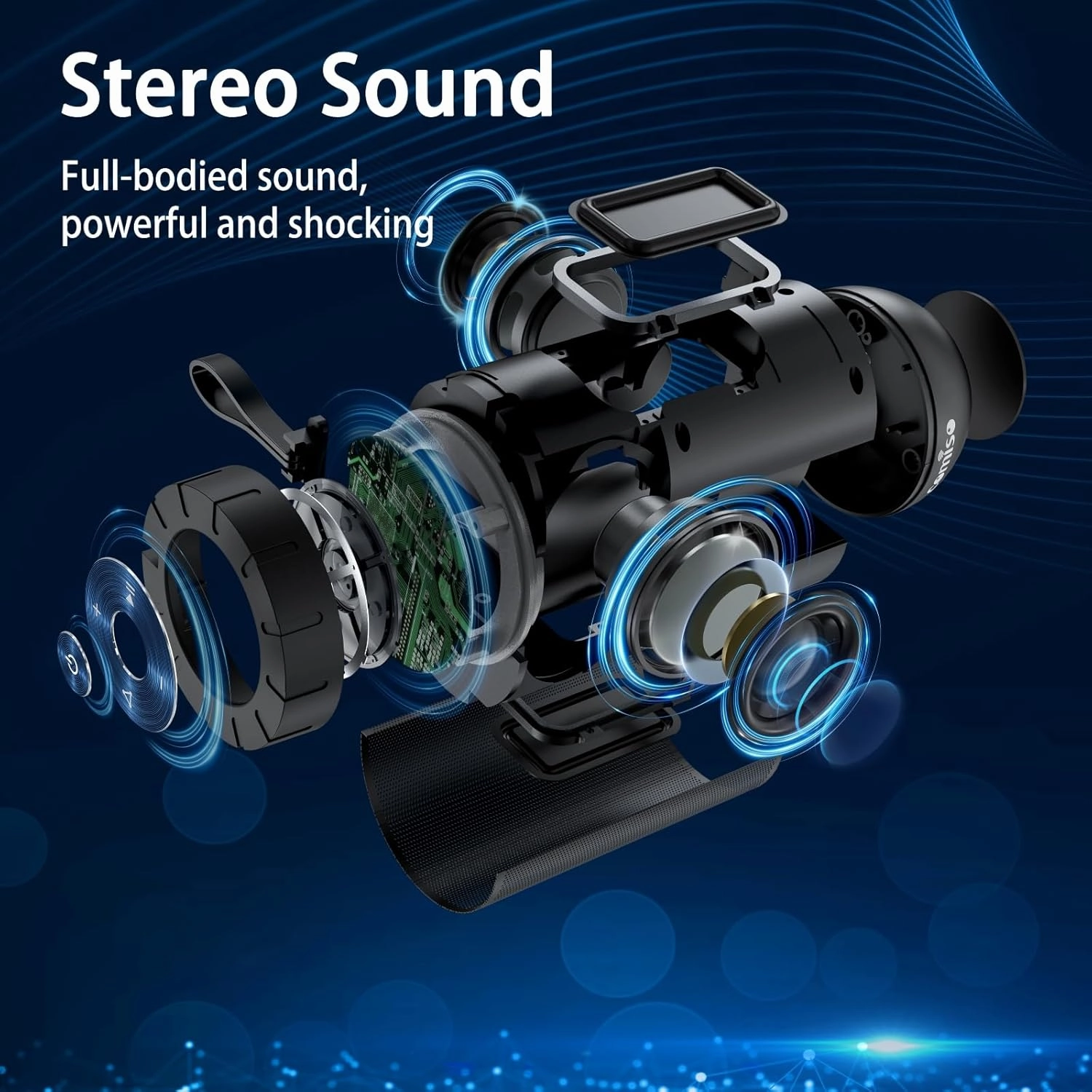 comiso Bluetooth Speaker, IP65 Waterproof Portable Speaker with 360 HD Stereo Sound, Punchy Bass, TWS Pairing, 24H Playtime, Wireless Speakers for Home/Outdoor/Camping/Beach, Gifts for Unisex