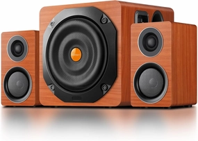 Computer Gaming Speaker System with Subwoofer, PC Desktop Monitor Surround Sound, Two Satellite with Midrange and Treble, Full Range Coverage, Support Optical/Coaxial/3.5 to RCA/Wireless Connection surround sound system,cinema audio kit,5.1 surround packag