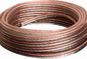 Conext Link PSC24CGS-50 Parallel Gold Silver Speaker Cables Full Gauge Oxygen Free Copper Zip Wire (24 Gauge, 50 feet) (11342 speaker cable,audio wire,hi-fi speaker cord,