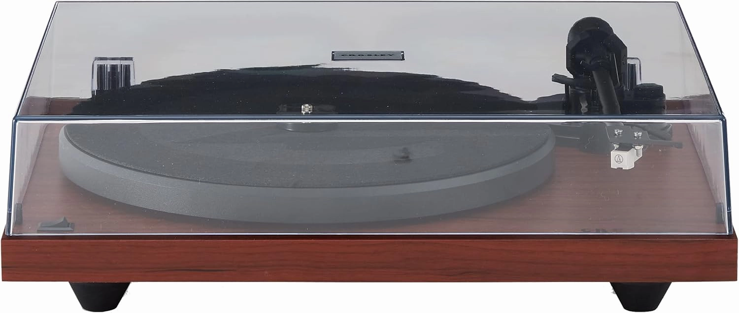 Crosley C6B-MA Belt-Drive Bluetooth Turntable Record Player with Adjustable Tone Arm, Mahogany