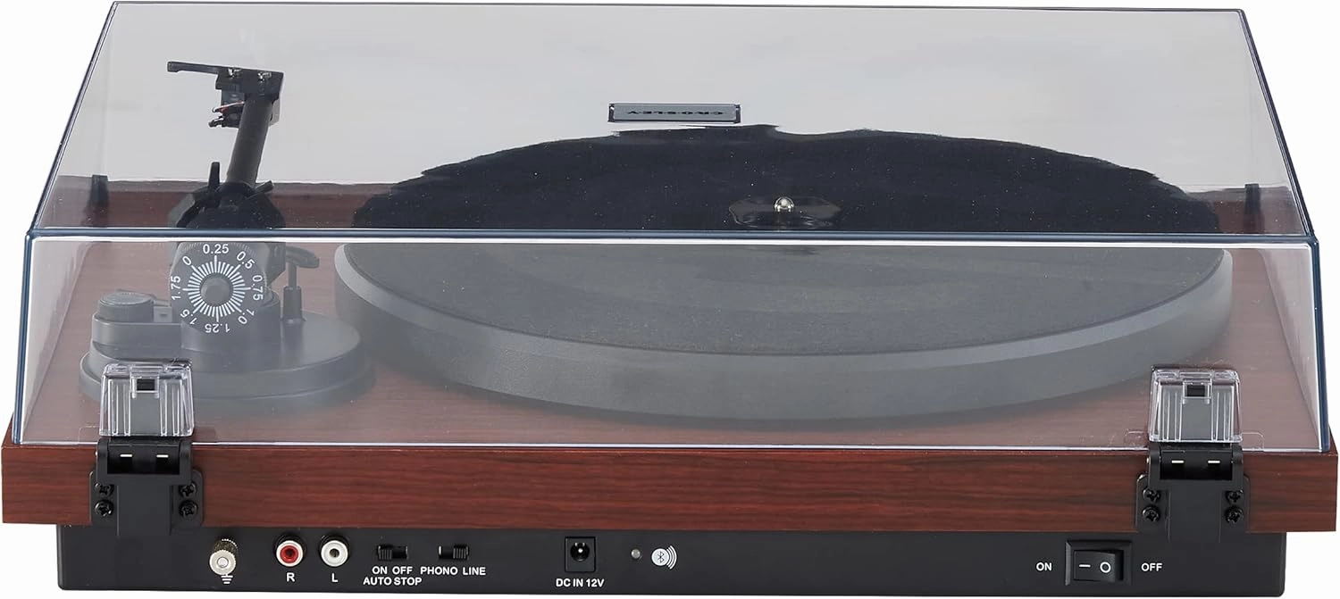 Crosley C6B-MA Belt-Drive Bluetooth Turntable Record Player with Adjustable Tone Arm, Mahogany