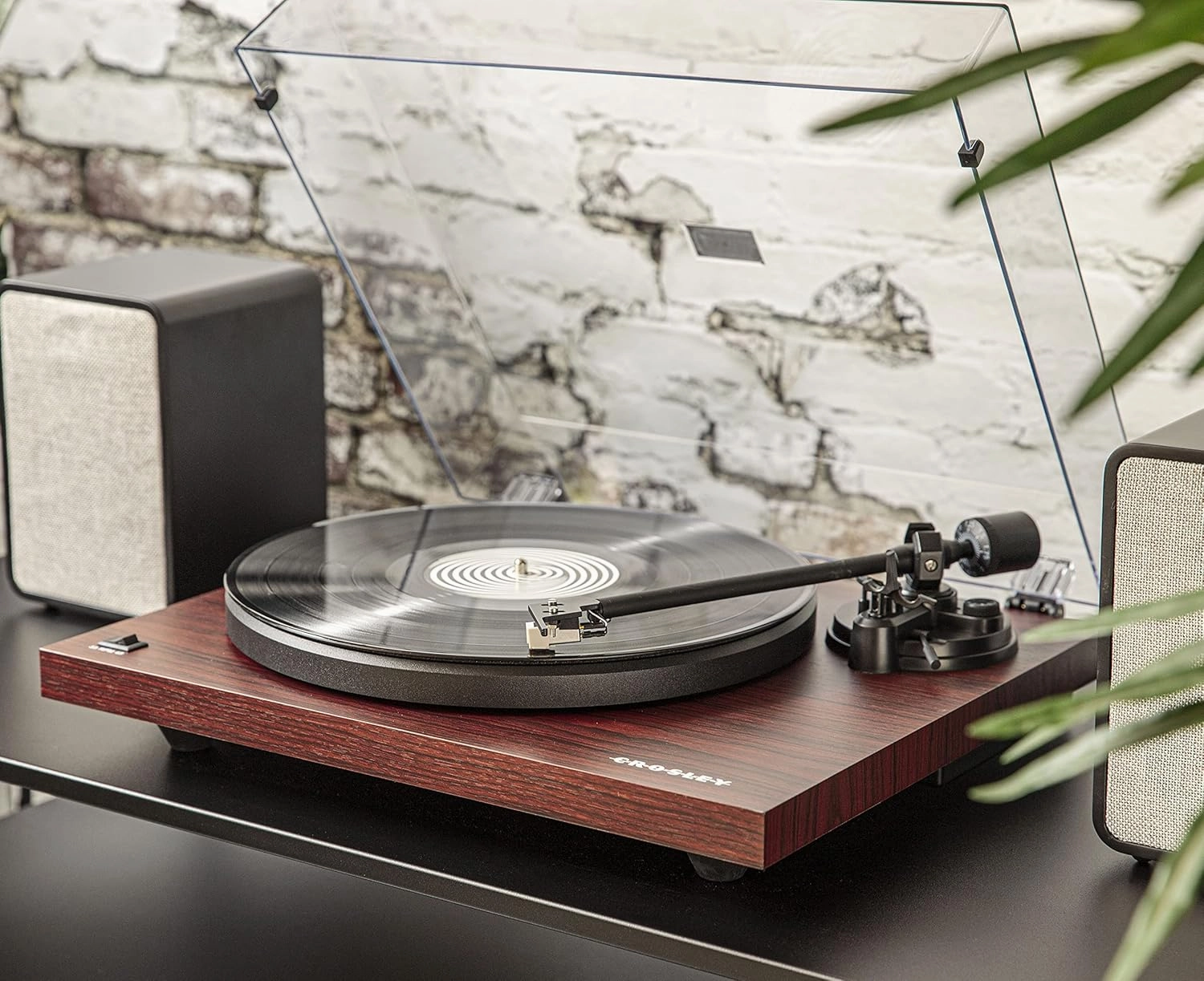 Crosley C6B-MA Belt-Drive Bluetooth Turntable Record Player with Adjustable Tone Arm, Mahogany